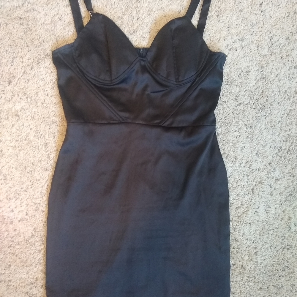 black corset dress